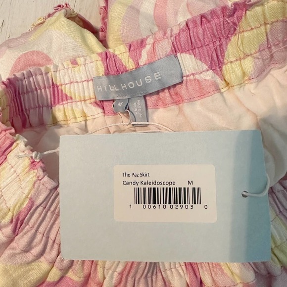 Hill House The Paz Mini Linen Skirt Candy Kaleidoscope Size Medium - Picture 8 of 9